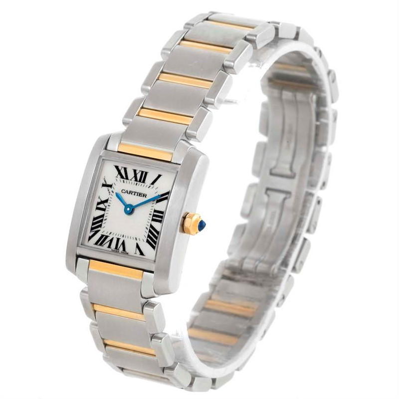 Cartier Tank Francaise Ladies Steel 18k Yellow Gold Watch W51007Q4 SwissWatchExpo