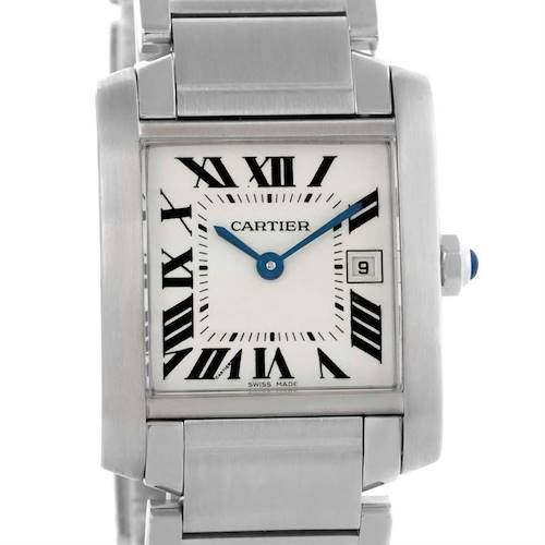 Photo of Cartier Tank Francaise Midsize Stainless Steel Quartz Watch W51011Q3