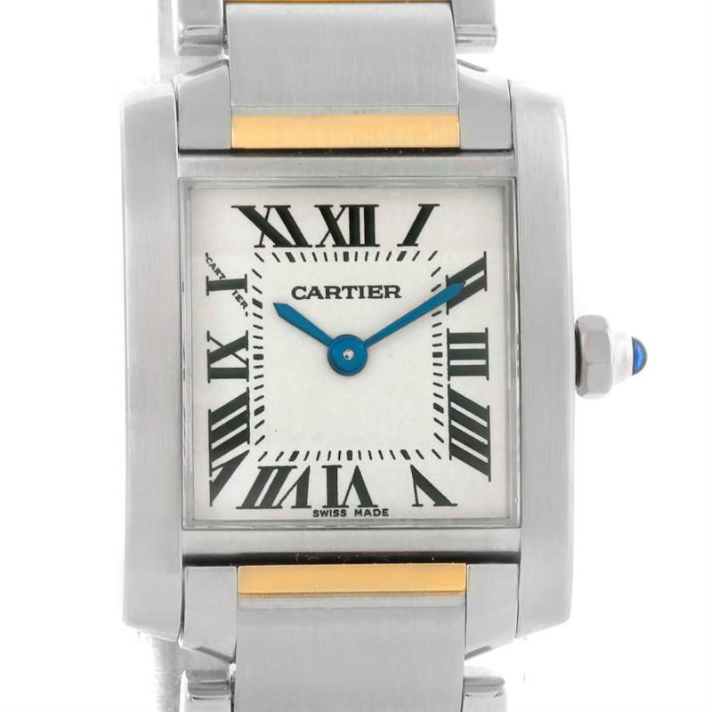 Cartier Tank Francaise Ladies Steel Yellow Gold Quartz Watch W51007Q4 SwissWatchExpo