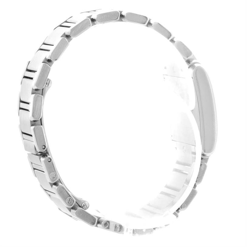 The image shows the side view of the metal bracelet of a Cartier Tank Francaise W51008Q3 Women's Stainless Steel Silver Dial W51008Q3 Women's Stainless Steel Silver Dial watch.