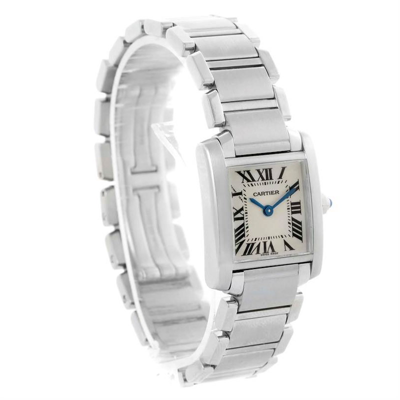 Cartier Tank Francaise Womens Silver Dial Watch W51008Q3 SwissWatchExpo