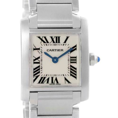Photo of Cartier Tank Francaise Womens Silver Dial Watch W51008Q3