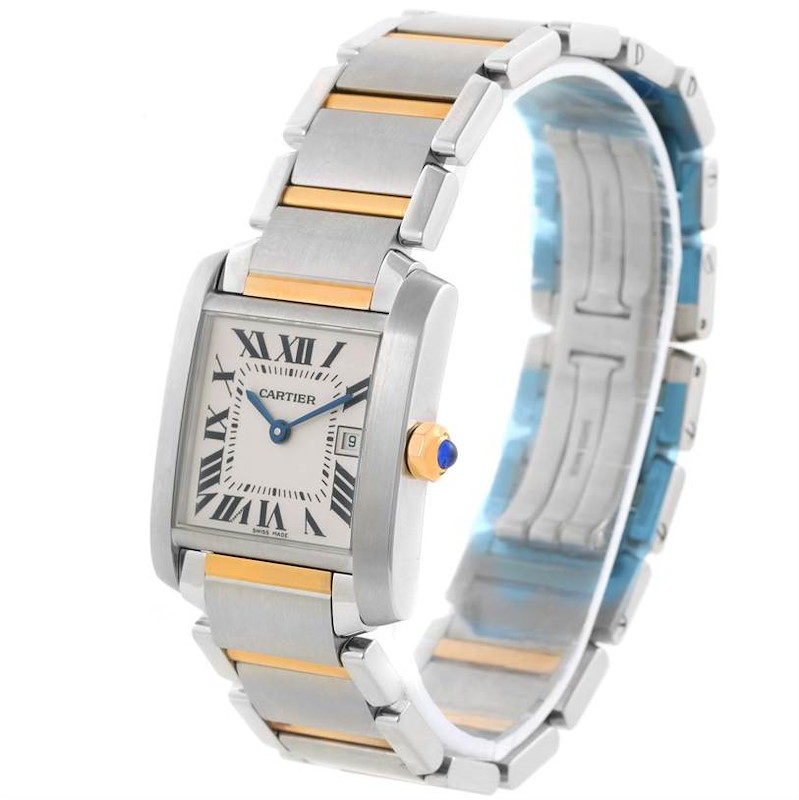 Cartier Tank Francaise Midsize Steel 18k Gold Watch W51012Q4 Unworn SwissWatchExpo