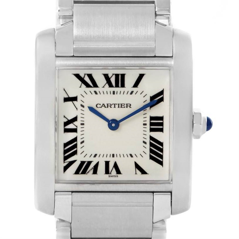 Cartier Tank Francaise Midsize NonDate Stainless Steel Watch WSTA0005 SwissWatchExpo