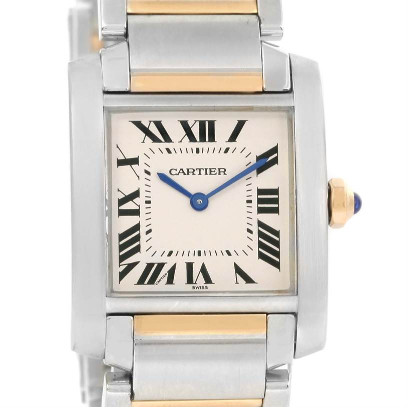 Cartier Tank Francaise Midsize Steel 18k Gold Quartz Watch W2TA0003 ...