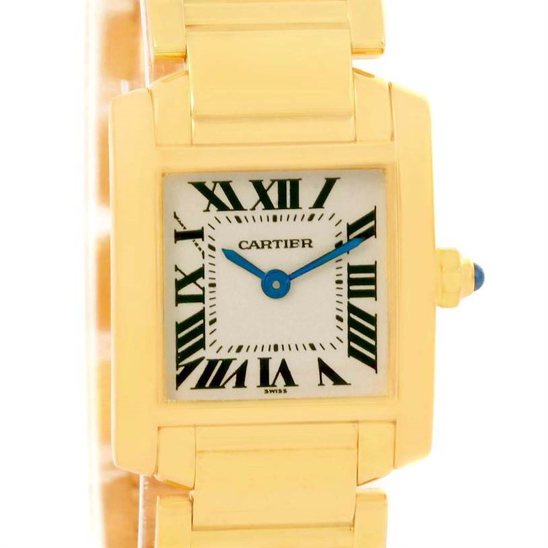 Cartier Tank Francaise Small 18k Yellow Gold Quartz Watch W50002N2 SwissWatchExpo