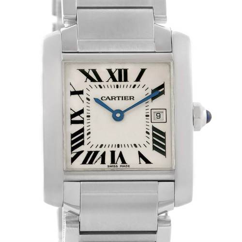 Photo of Cartier Tank Francaise Midsize Silver Roman Dial Ladies Watch W51011Q3