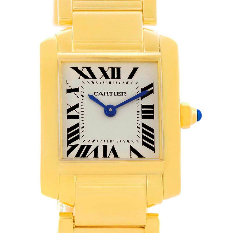 Cartier Tank Francaise 18k Yellow Gold Ladies Quartz Watch W50002N2 SwissWatchExpo