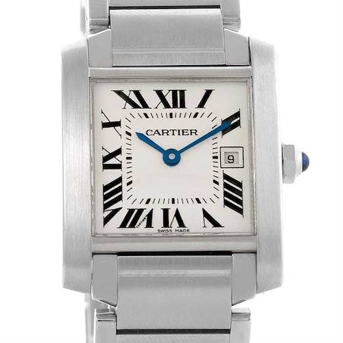 Photo of Cartier Tank Francaise Midsize Stainless Steel Womens Watch W51011Q3