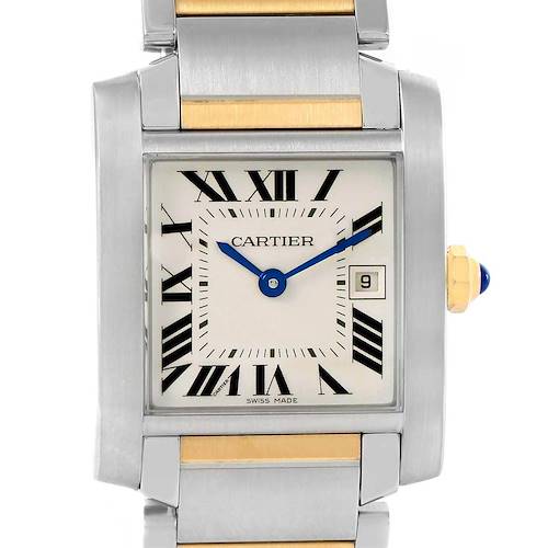 Photo of Cartier Tank Francaise Midsize Steel 18k Gold Ladies Watch W51012Q4