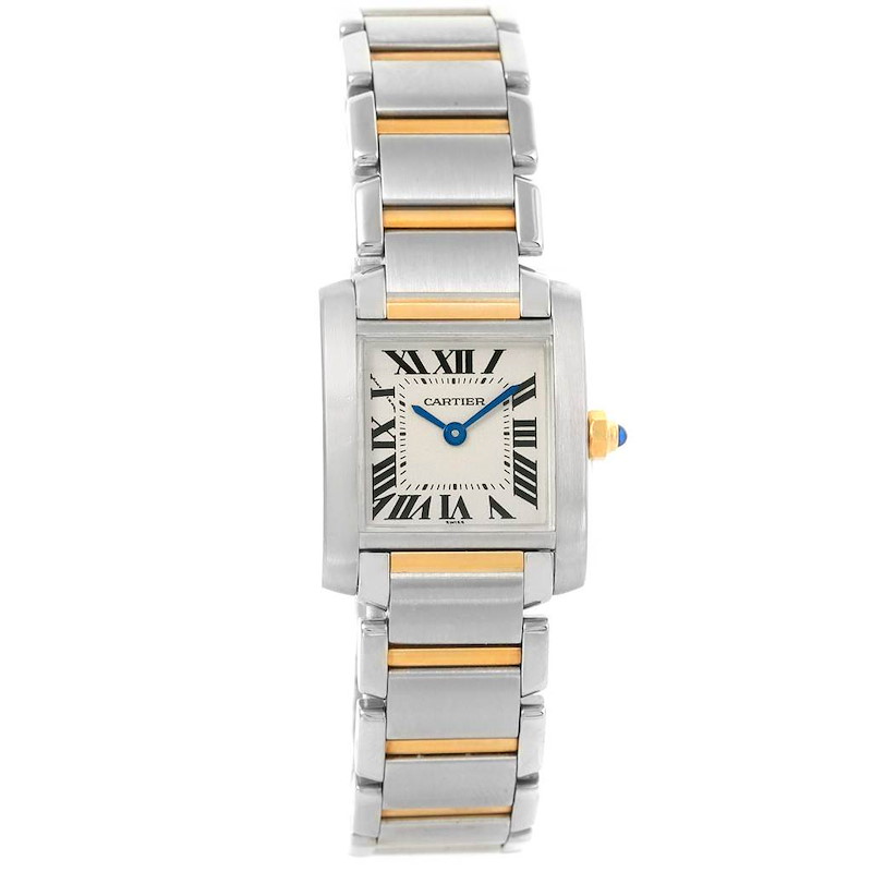 Cartier Tank Francaise Steel Yellow Gold Silver Dial Ladies Watch W51007Q4 SwissWatchExpo