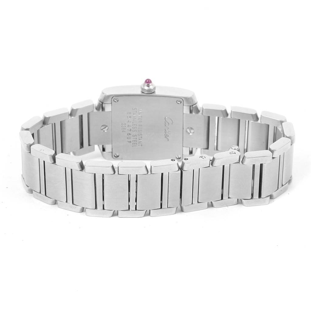 Cartier Tank Francaise Pink Mother of Pearl Dial Ladies Watch W51028Q3 ...