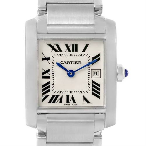 Photo of Cartier Tank Francaise Midsize Stainless Steel Womens Watch W51011Q3
