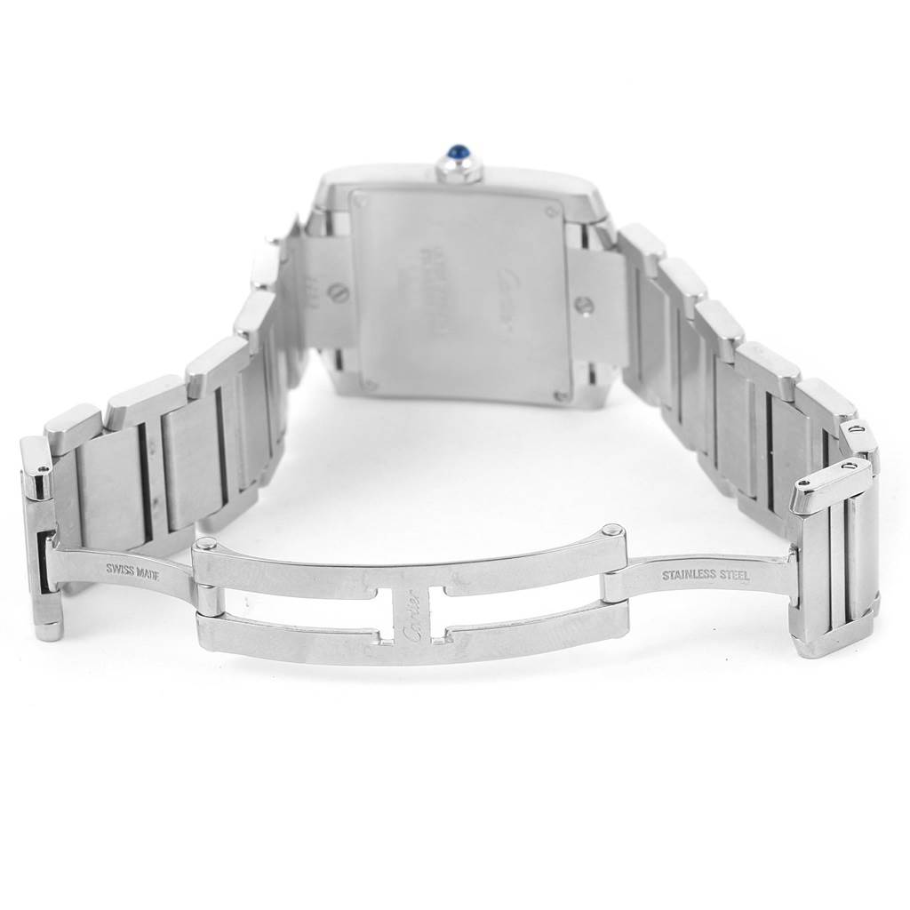 Cartier Tank Francaise Midsize Silver Dial Steel Ladies Watch W51011Q3 ...