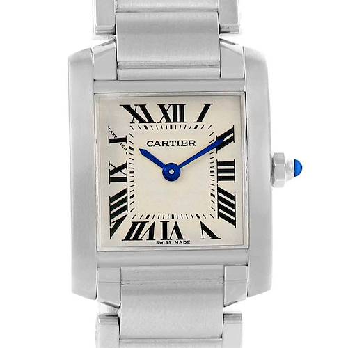 Photo of Cartier Tank Francaise Silver Roman Dial Small Ladies Watch W51008Q3