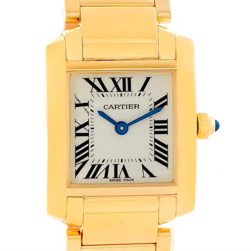 Photo of Cartier Tank Francaise Yellow Gold Silver Dial Ladies Watch W50002N2