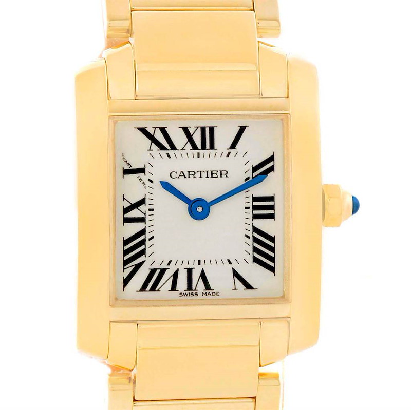 Cartier Tank Francaise 18K Yellow Gold Ladies Watch W50002N2 Box Papers SwissWatchExpo