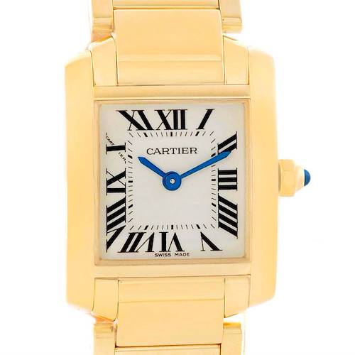 Photo of Cartier Tank Francaise 18K Yellow Gold Ladies Watch W50002N2 Box Papers