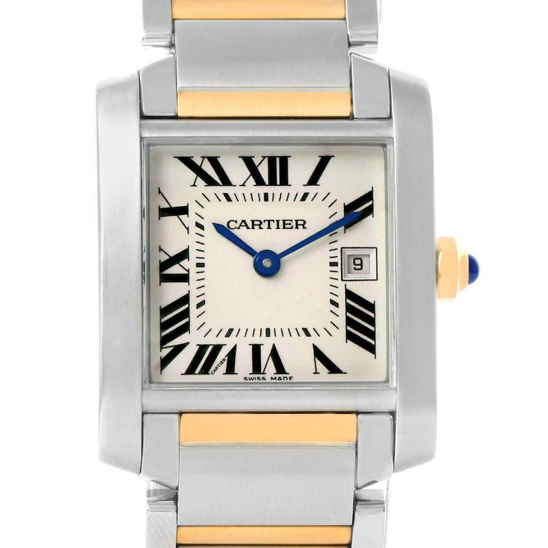 Cartier Tank Francaise Midsize Steel Yellow Gold Quartz Watch W51012Q4 SwissWatchExpo