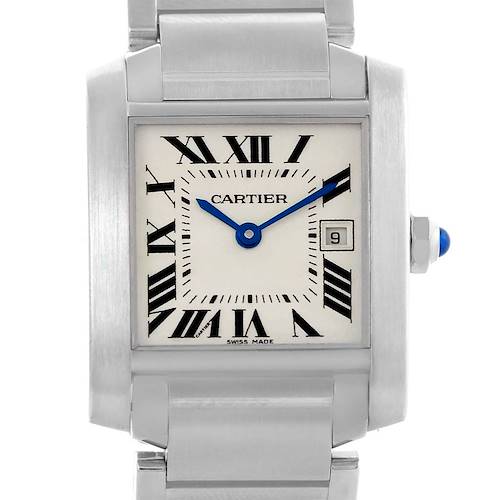 Photo of Cartier Tank Francaise Midsize Steel Womens Watch W51011Q3