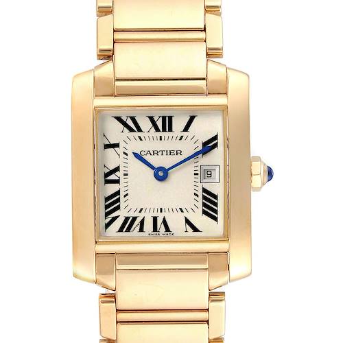 Photo of Cartier Tank Francaise Midsize Yellow Gold Ladies Watch W50014N2 Box Papers