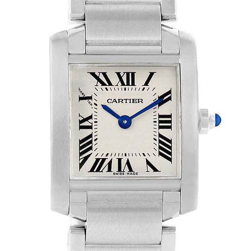 Photo of Cartier Tank Francaise Silver Roman Dial Steel Ladies Watch W51008Q3