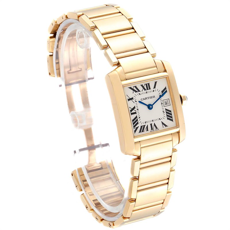 Cartier Tank Francaise Midsize Date Yellow Gold Ladies Watch