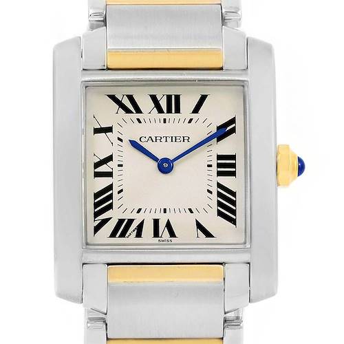 Photo of Cartier Tank Francaise Midsize Steel Yellow Gold Ladies Watch W2TA0003