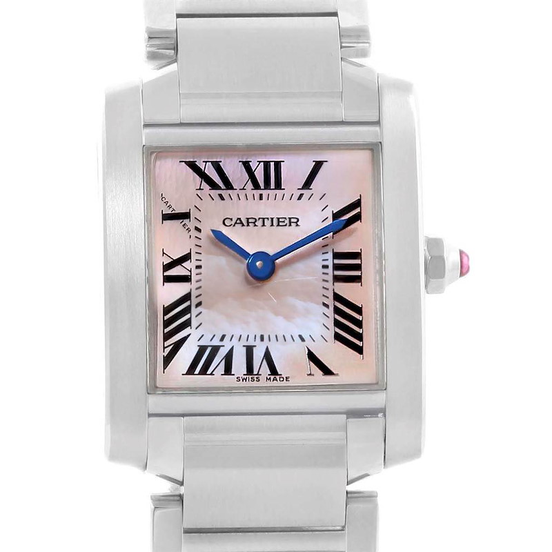 Cartier Tank Francaise Mother of Pearl Ladies Watch W51028Q3 SwissWatchExpo