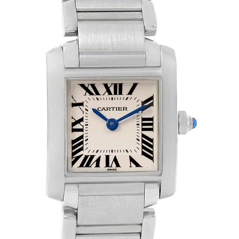 Cartier Tank Francaise Stainless Steel Ladies Watch W51008Q3 Box SwissWatchExpo