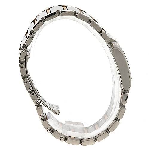 The image shows a side profile of the bracelet of a Cartier Tank Francaise W51007Q4 Women's Yellow Gold Silver Dial W51007Q4 Women's Yellow Gold Silver Dial watch.