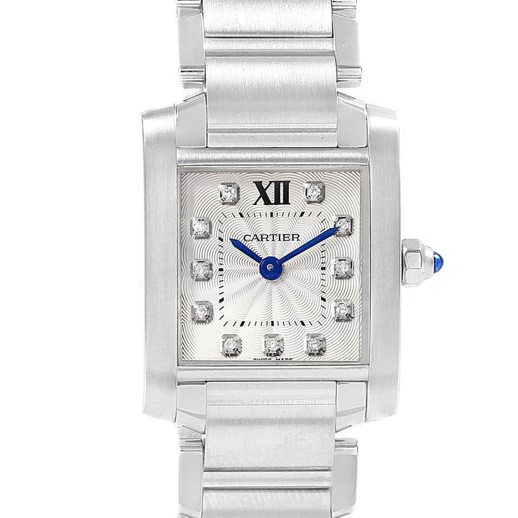cartier tank watch with diamonds