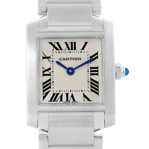 Photo of Cartier Tank Francaise Silver Roman Dial Steel Ladies Watch W51008Q3