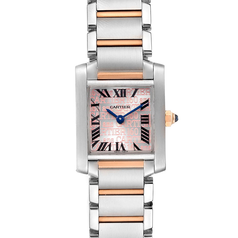 Cartier Tank Francaise Steel Rose Gold 160th Anniversary Watch W51036Q4 SwissWatchExpo