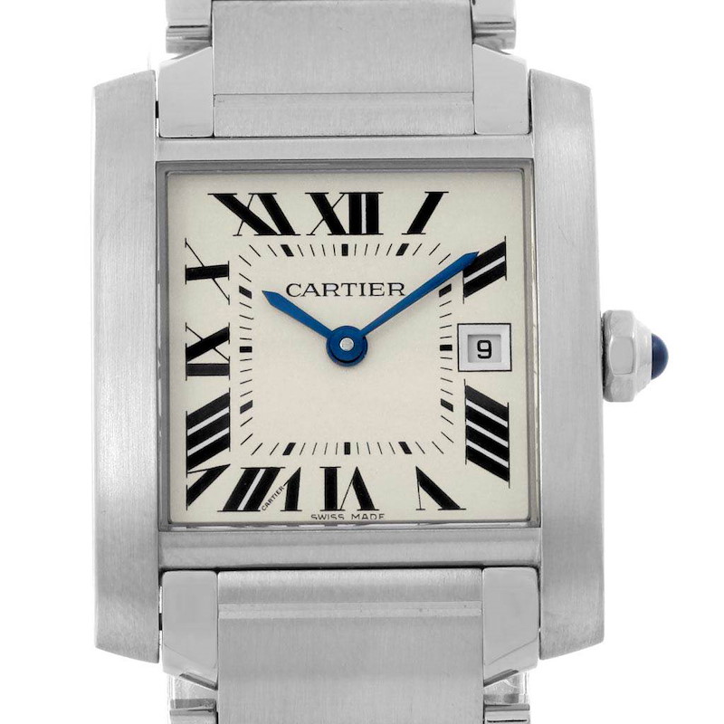 Cartier Tank Francaise Midsize Silver Dial Ladies Watch W51011Q3 SwissWatchExpo