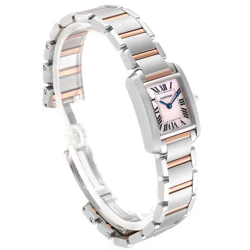 New Cartier Tank Francaise Pink Mother of Pearl Watch W51028Q3 . FREE  Overnight Shipping. 100% Authentic and Genuine Cartier Tank Ladies Watches.