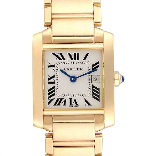 Photo of Cartier Tank Francaise Midsize Date Yellow Gold Ladies Watch W50014N2