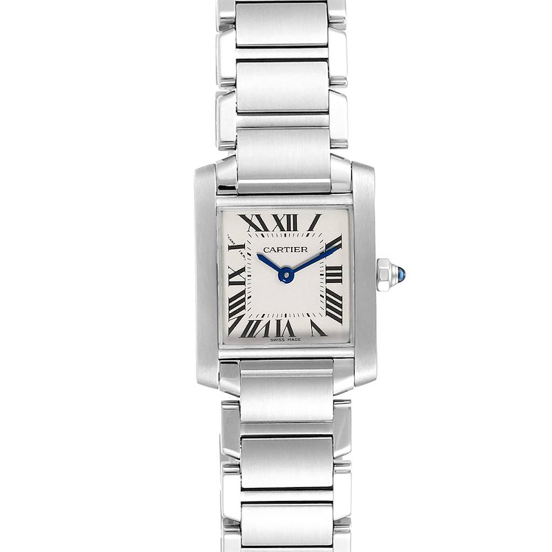 Cartier Tank Francaise 20mm Silver Dial Steel Ladies Watch W51008Q3 SwissWatchExpo