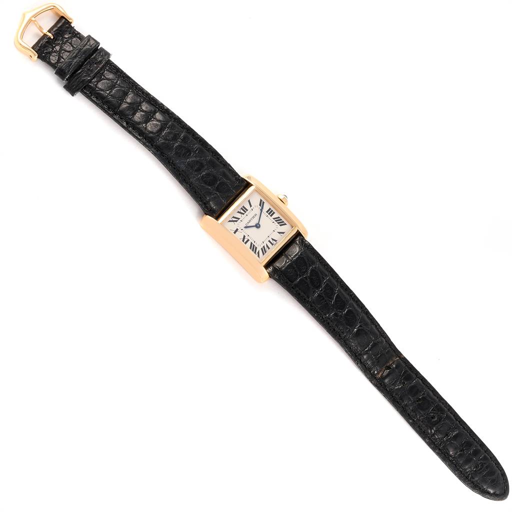 Cartier Tank Francaise Midsize Yellow Gold Black Strap Watch W50003N2 ...