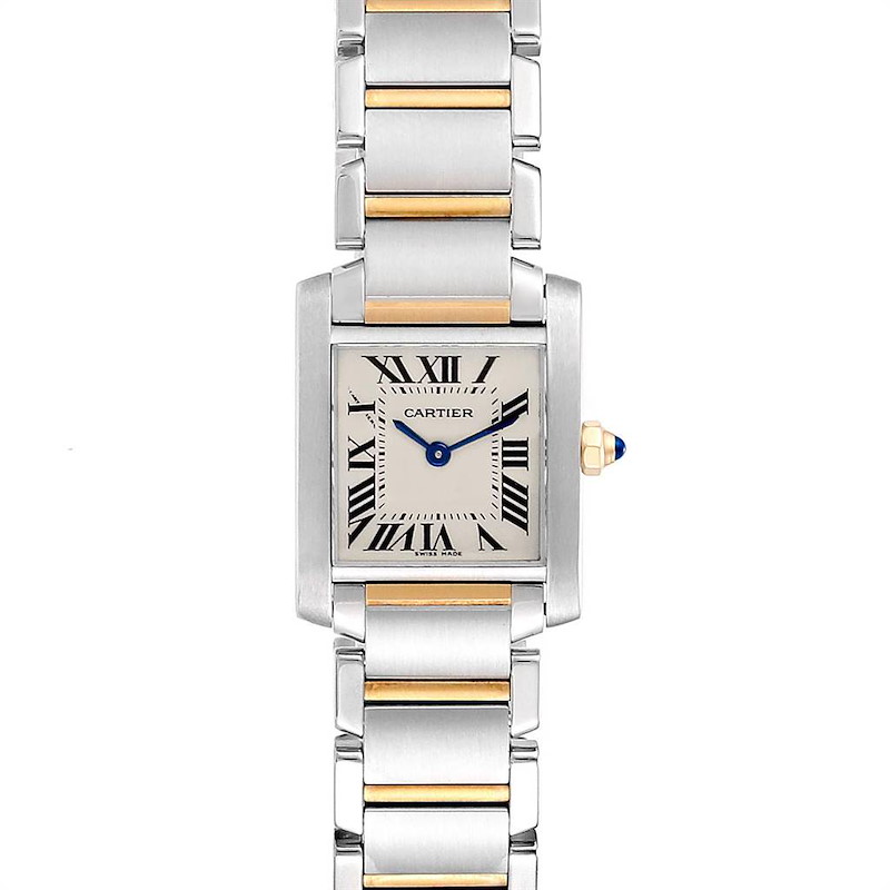 Cartier Tank Francaise Small Steel Yellow Gold Ladies Watch W51007Q4 SwissWatchExpo