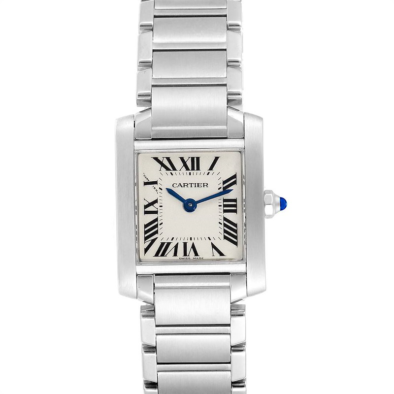 Cartier Tank Francaise Small Steel Ladies Watch W51008Q3 Box Papers SwissWatchExpo