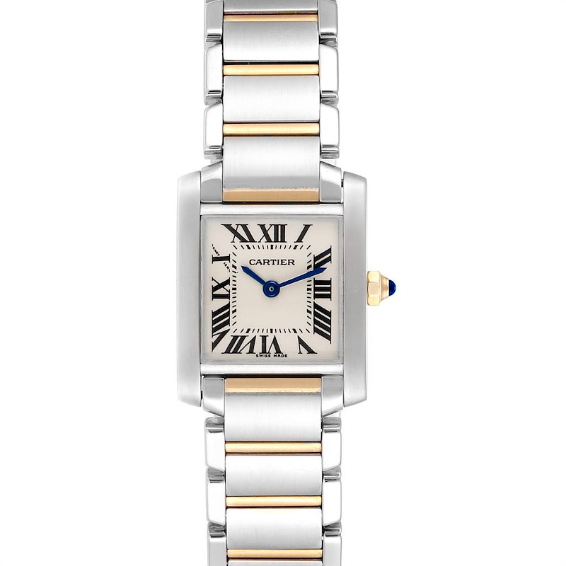 Cartier Tank Francaise 20mm Steel Yellow Gold Ladies Watch W51007Q4 SwissWatchExpo