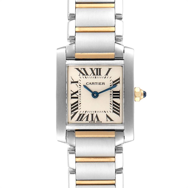 Cartier Tank Francaise 20mm Steel Yellow Gold Ladies Watch W51007Q4 SwissWatchExpo