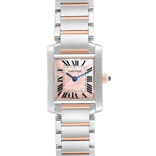Photo of Cartier Tank Francaise Steel Rose Gold Mother of Pearl Watch W51027Q4