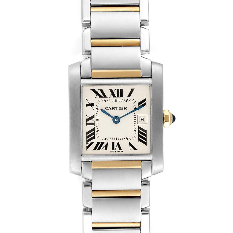 Cartier Tank Francaise Midsize Two Tone Ladies Watch W51012Q4 SwissWatchExpo