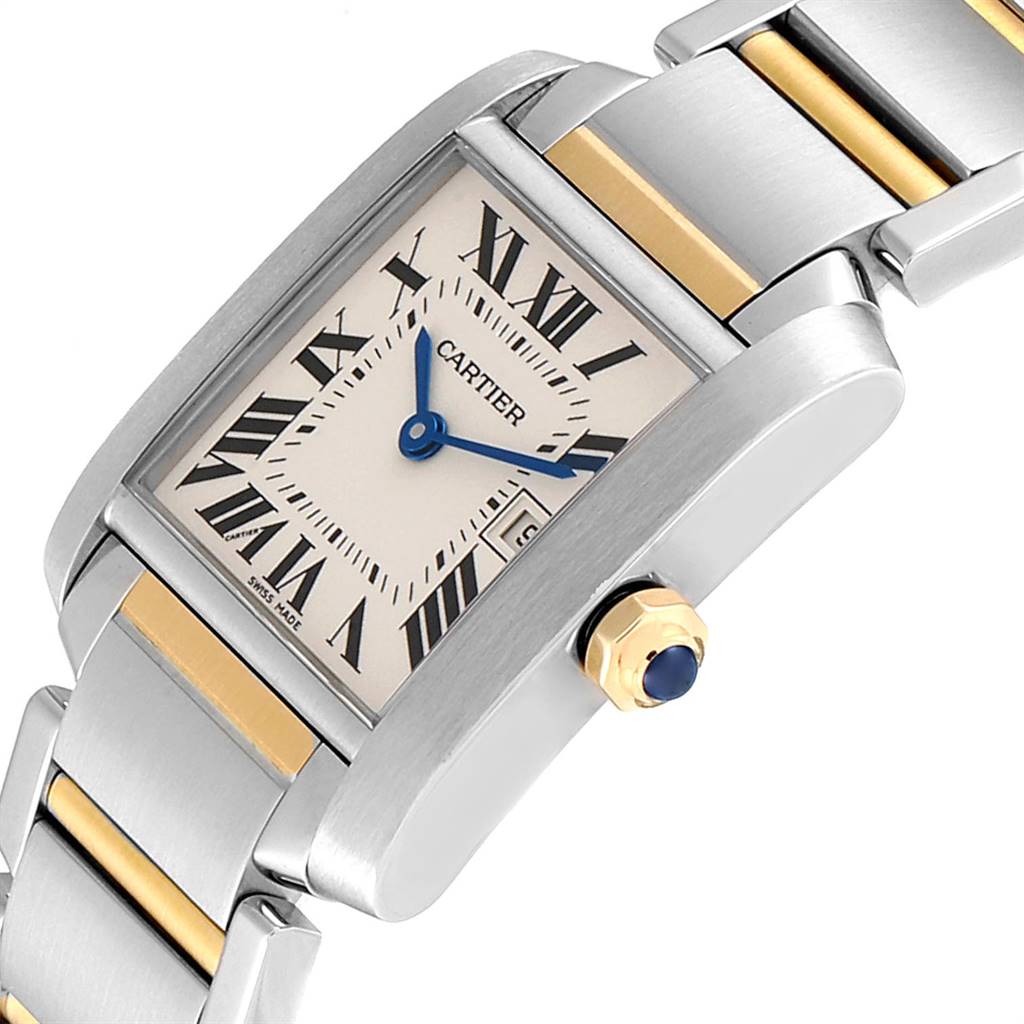 Cartier Tank Francaise Midsize Two Tone Ladies Watch W51012Q4 Box