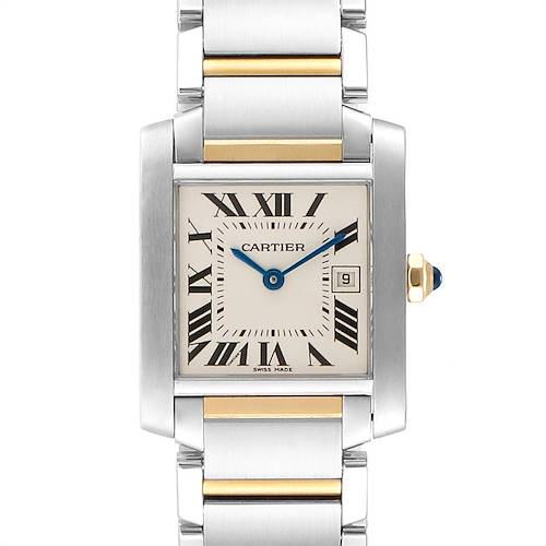 Photo of Cartier Tank Francaise Midsize Two Tone Ladies Watch W51012Q4 Box