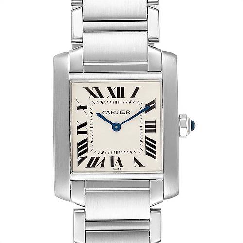Photo of Cartier Tank Francaise Midsize Silver Dial Steel Ladies Watch WSTA0005