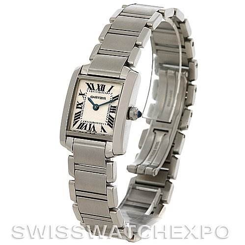 Cartier Tank Francaise Ladies Small SS Watch W51008Q3 SwissWatchExpo