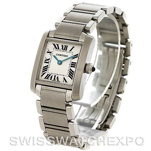 Cartier Tank Francaise Ladies Small SS Watch W51008Q3 SwissWatchExpo